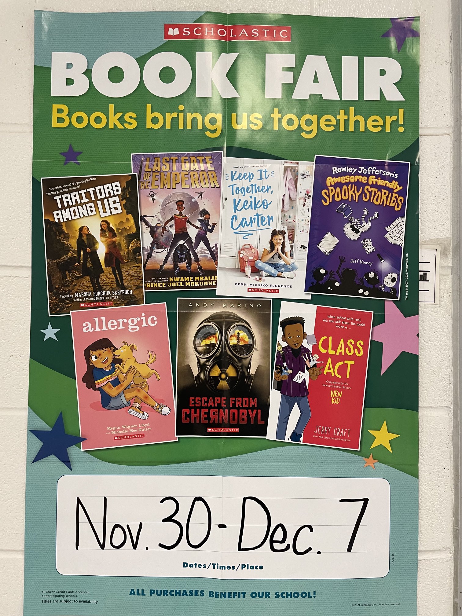 Love that Traitors is on the cover of this Scholastic Book Fair flyer ...